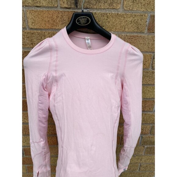 LULULEMON Swiftly Long Sleeve Hip Length Pink Peony Size 2 - Picture 3 of 6
